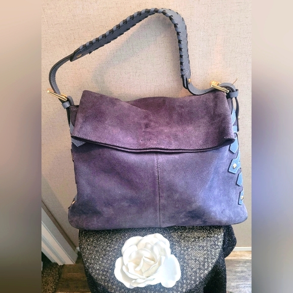 Aimee Kestenberg Handbags - Aimee Kestenberg  blue leather and suede hobo bag EUC